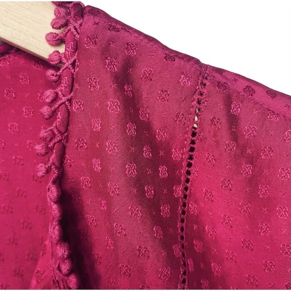 Marchesa Voyage Silk Long Sleeve Button Up Blouse Womens Size 2 NWT $275 - Picture 5 of 13